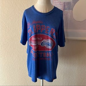 Sportique Apparel Co. LA Clippers Blue Graphic T-Shirt